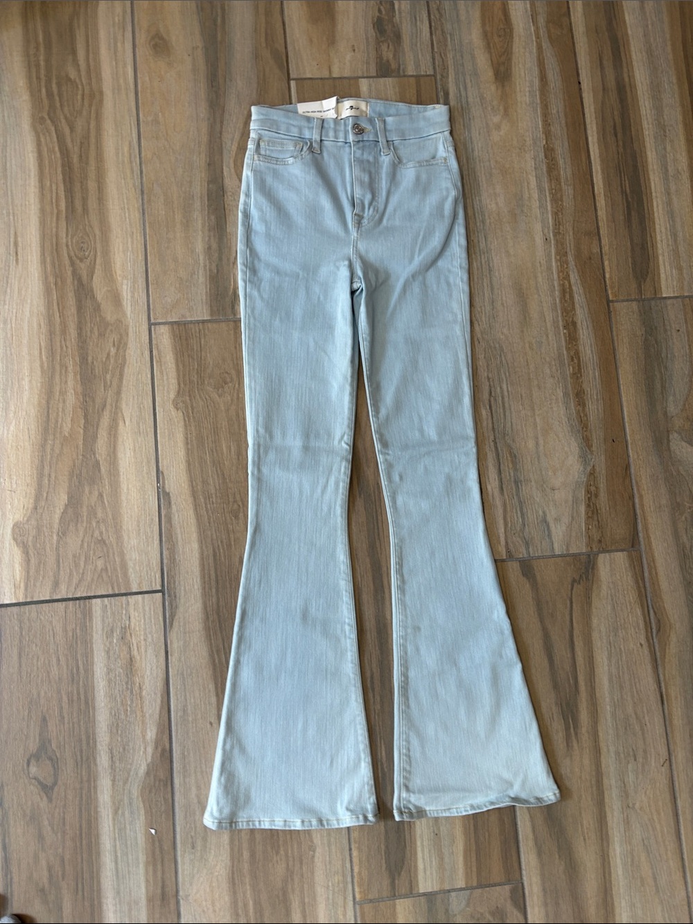7 For All Mankind Light Blue Flare Jeans